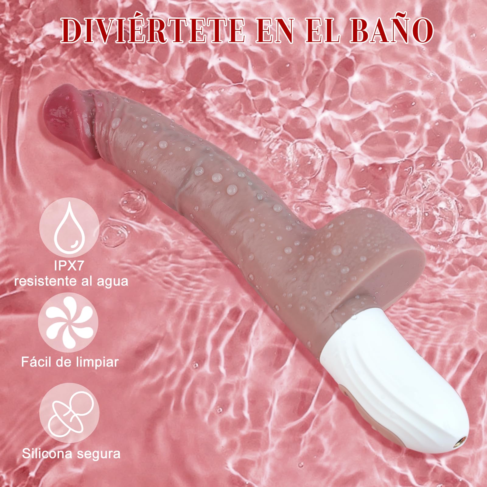 Dildo Vibradorador Mujer Juguetes Eróticos - Sex Machine Juguetes Sexuales Anales Consoladores para Mujer con Vibración, Eempuje y Balanceo, Dildo Anal Juguetes Eróticos para Pareja Sexuales Adultos