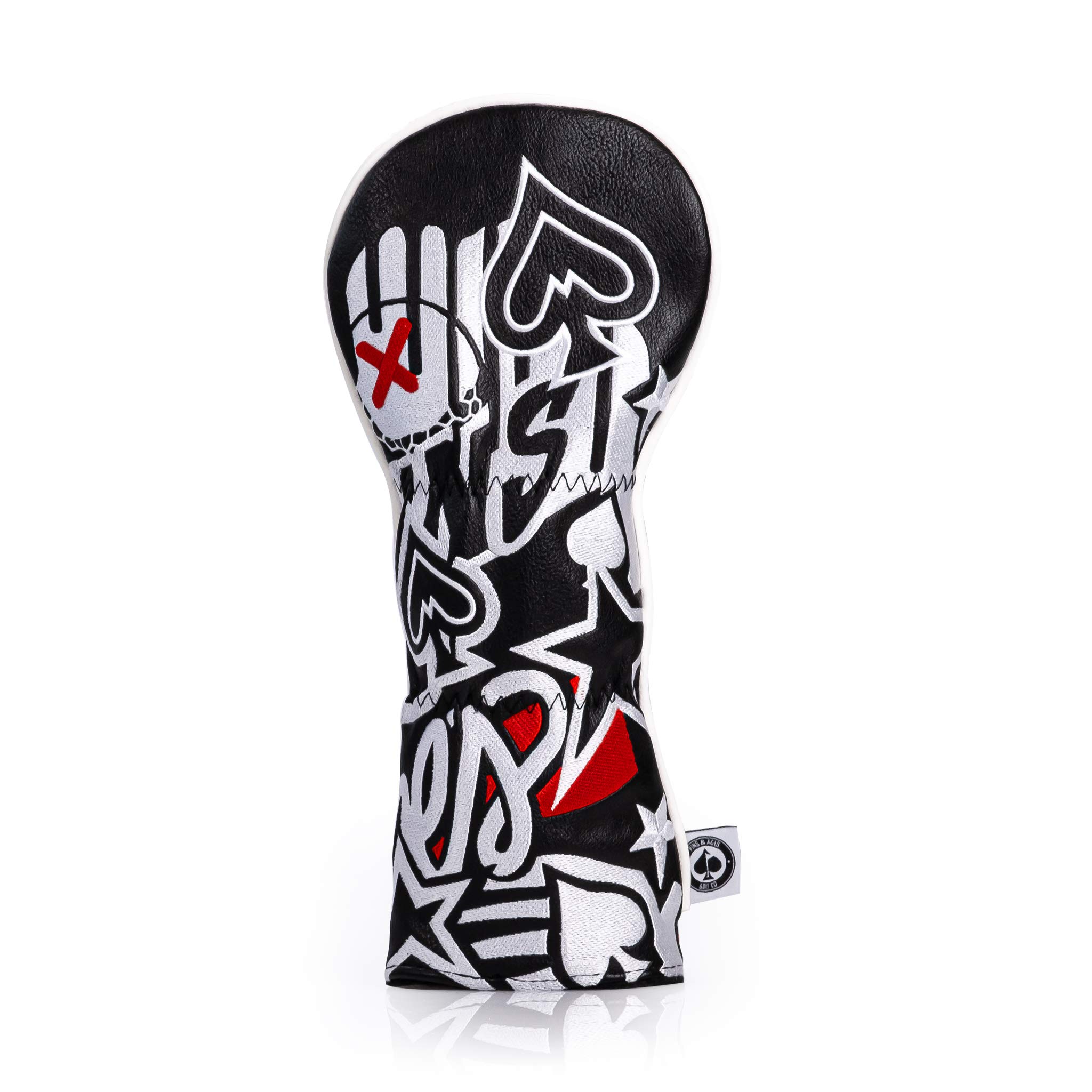 Pins & Aces Golf Co. LE Graffiti Head Cover - Premium, Hand-Made Leather Headcover - Urban Styled, Tour Quality Golf Club Cover - Style and Customize Your Golf Bag (Fairway Wood)