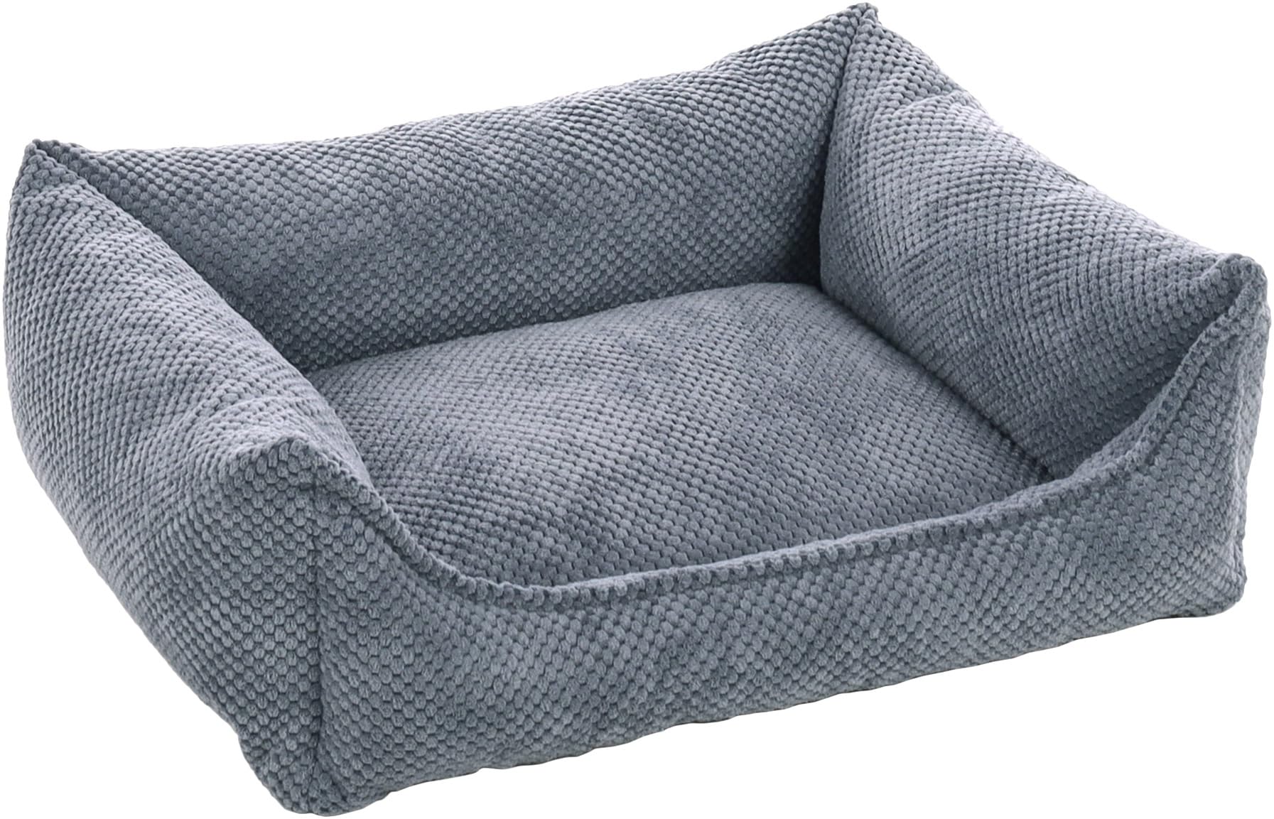 Panier Flamingo Reno rectangle bleu clair lit déhoussable chien 65x50x20cm
