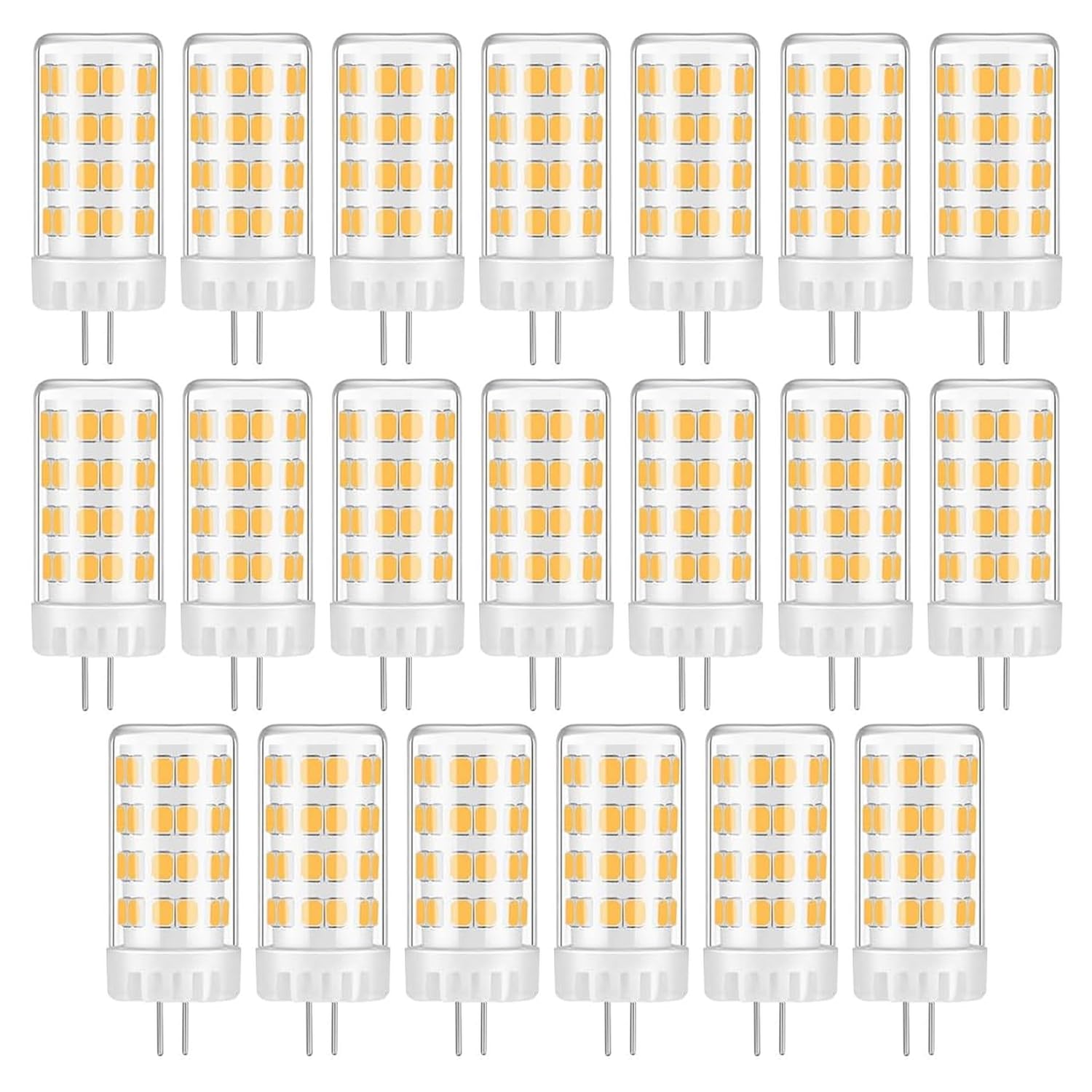 G4 LED-Glühbirne, 7 W, 12 V, AC/DC, T3 Halogen-Ersatz, Keramiksockel, 840 lm, 3000 K Warmweiß, für Landschafts-, Unterschrank- und Deckenleuchten, 20 Stück