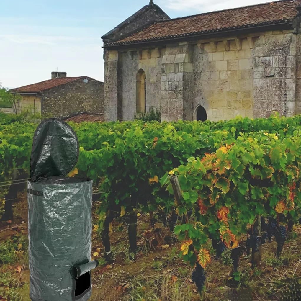 Bolsa de recolección de residuos de abono para Invernadero, contenedor de Hierba fermentada, 15/34 galones Sacos de Jardin Bolsa Jardin(34 Gallon)