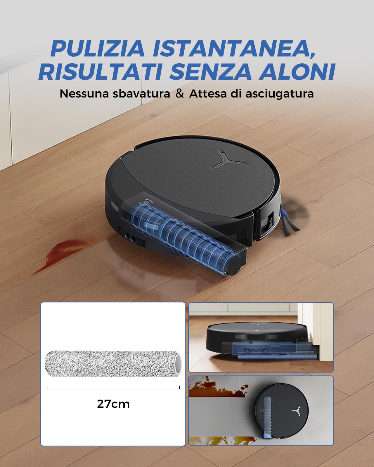 T90 Pro Omni Accessori per ECOVACS DEEBOT T90 PRO OMNI / T90 OMNI / X12 PRO OMNI, T90 PRO OMNI Ricambi: 1 Spazzola Principale, 2 Rulli Per Spazzole Mop, 6 Sacchetti, 6 Filtri, 6 Spazzole Laterali
