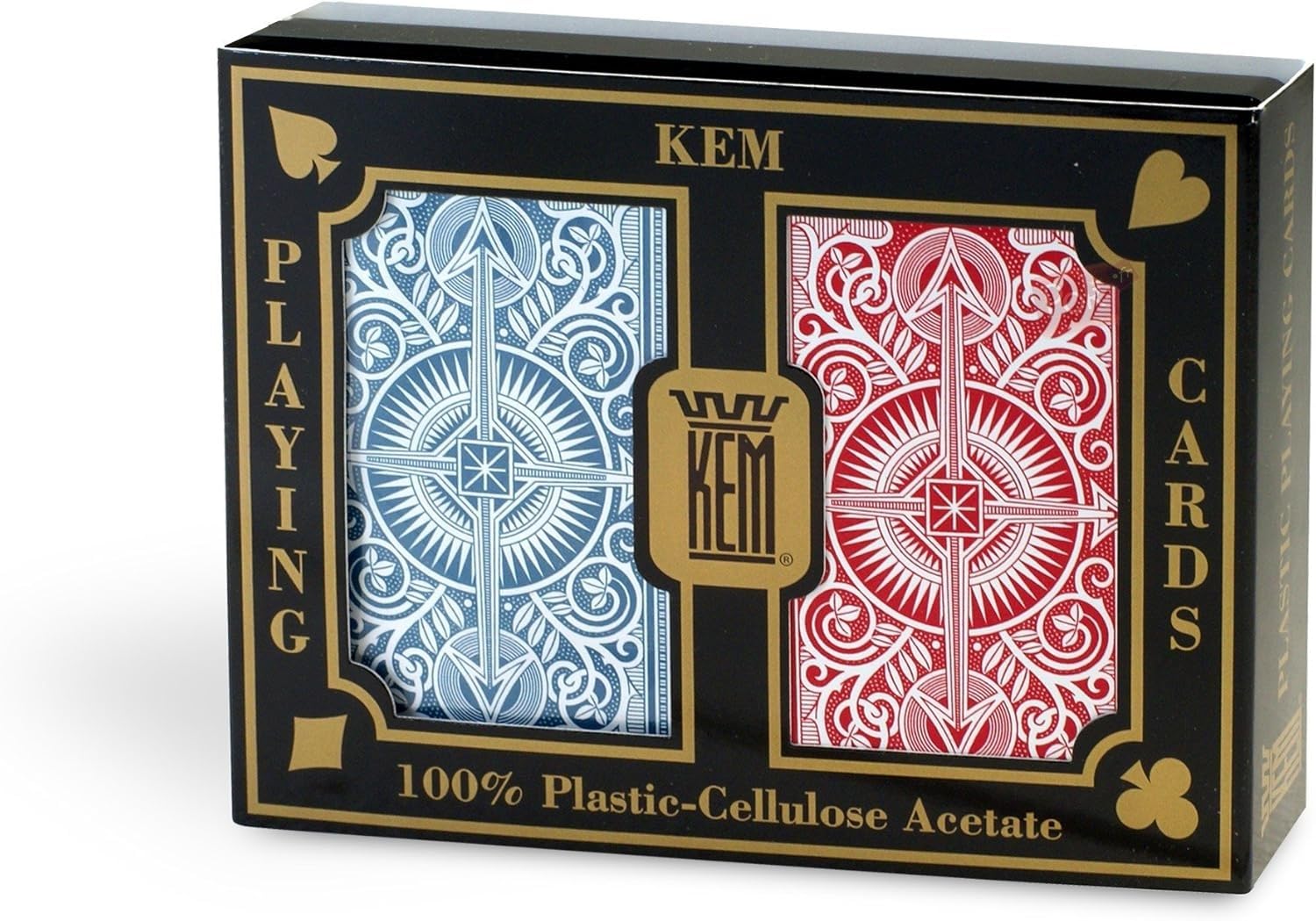 KEM Arrow Red and Blue Bridge Size Jumbo Index Playing Cards, Arrow Red/Blue, 1007276, ....