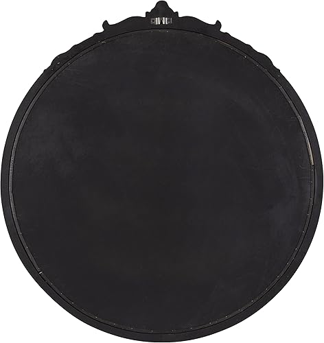 Miniatura 5 de Kate and Laurel Marchon Espejo redondo adornado, 30 pulgadas de diámetro, dorado, espejo decorativo tradicional