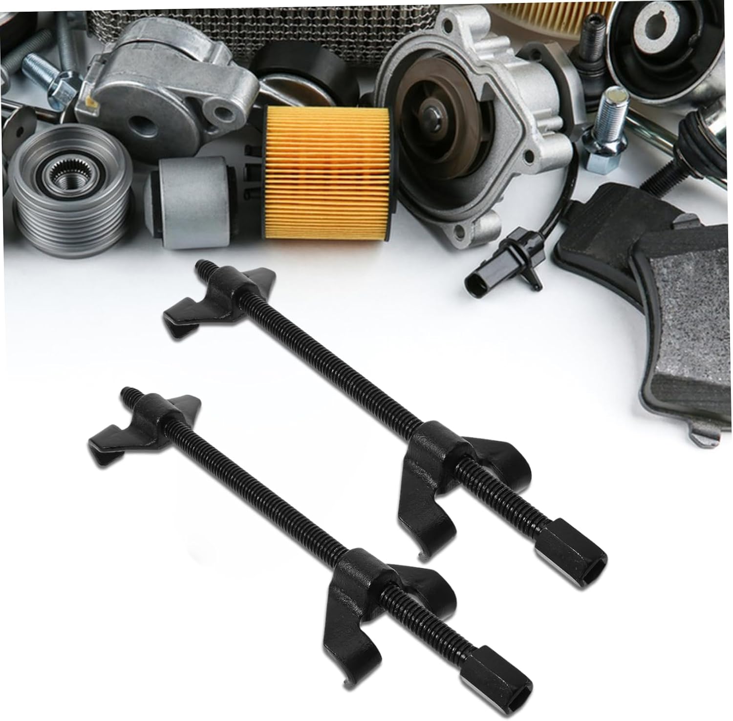 Luxshiny 2pcs Coil Spring Compressor Tool Heavy Duty Automotive Repair Tool for Removal Fit for Various Models Durable Construction