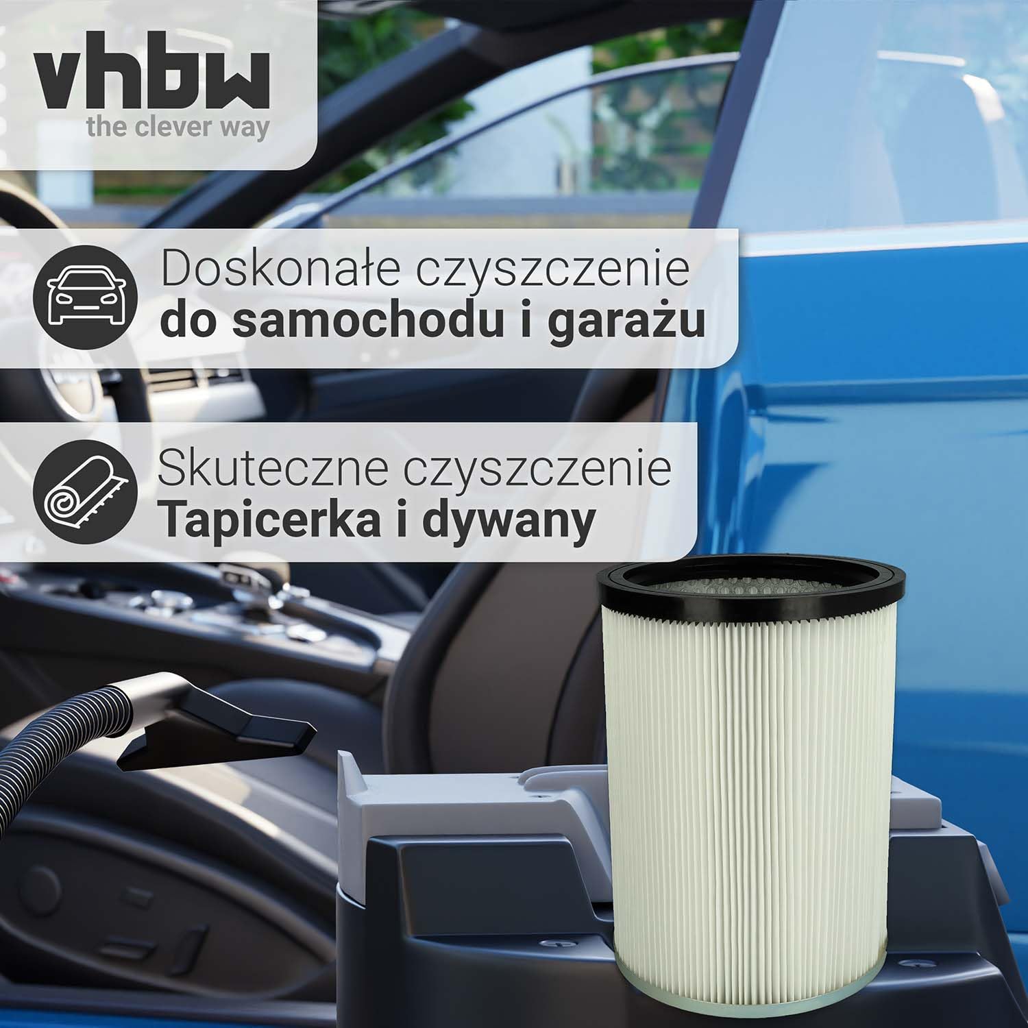 vhbw 10x filtr kartridżowy do odkurzaczy takich jak Kärcher 6.907-038.0