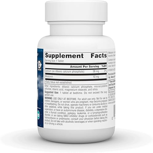 Miniatura 10 de Source Naturals Ciencia del sueño Melatonina 10 mg - 60 Tabletas