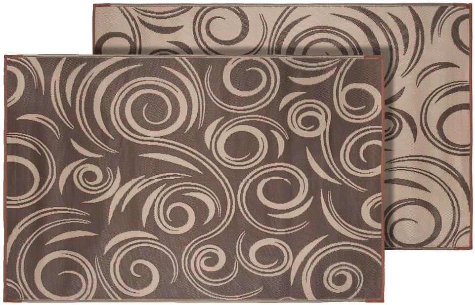 Faulkner Furniture 68859 Mat Wk&play Swirl Bn/bg 36x68