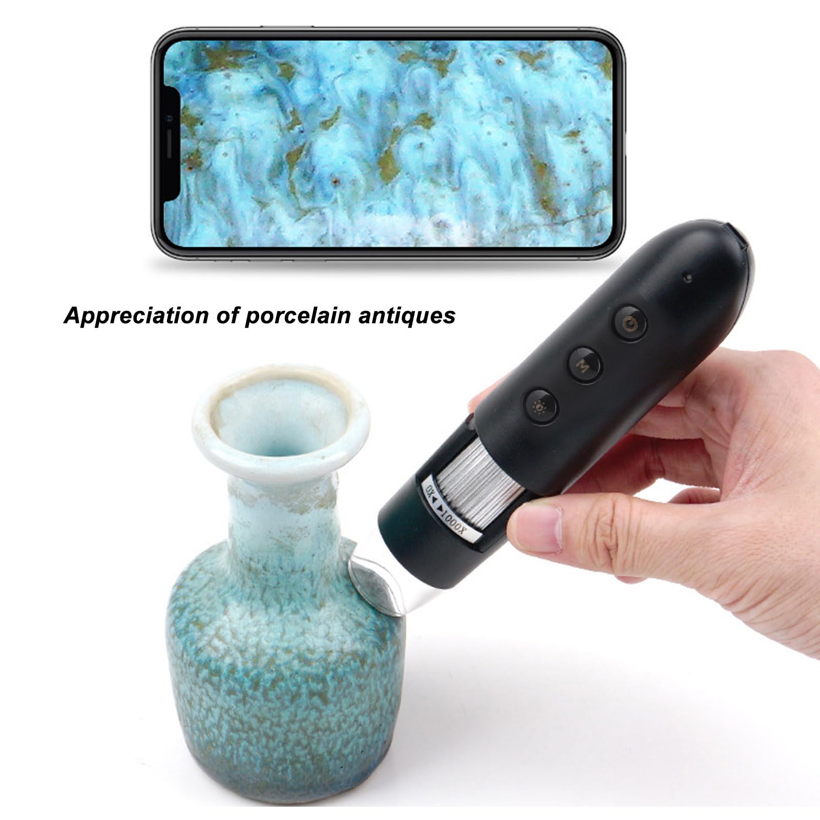 Rilevatore di Follicoli Piliferi, 800x Immagini Chiare Analizzatore della Pelle per Capelli, Microscopio Digitale del Rivelatore del Cuoio Capelluto Professionale per L'analisi