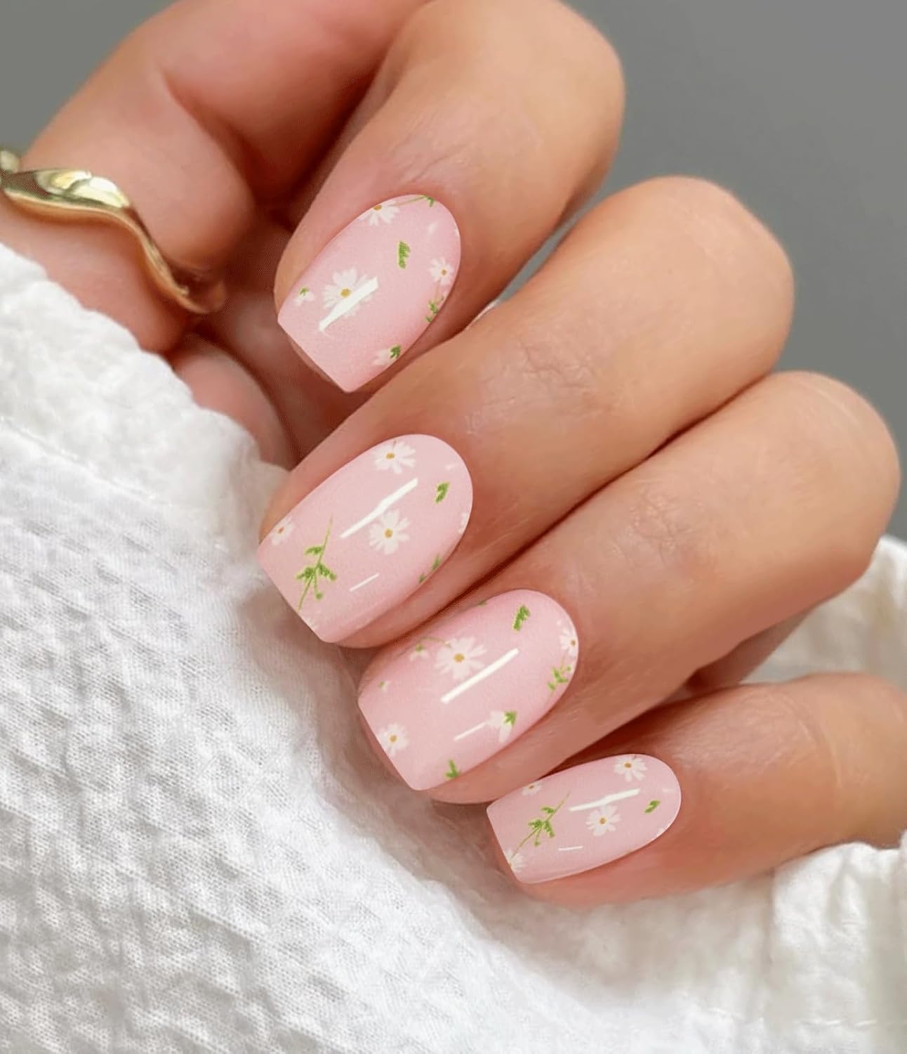 JMEOWIO Semi Cured Gel Strips Nail Art Sticker Wrap Flower