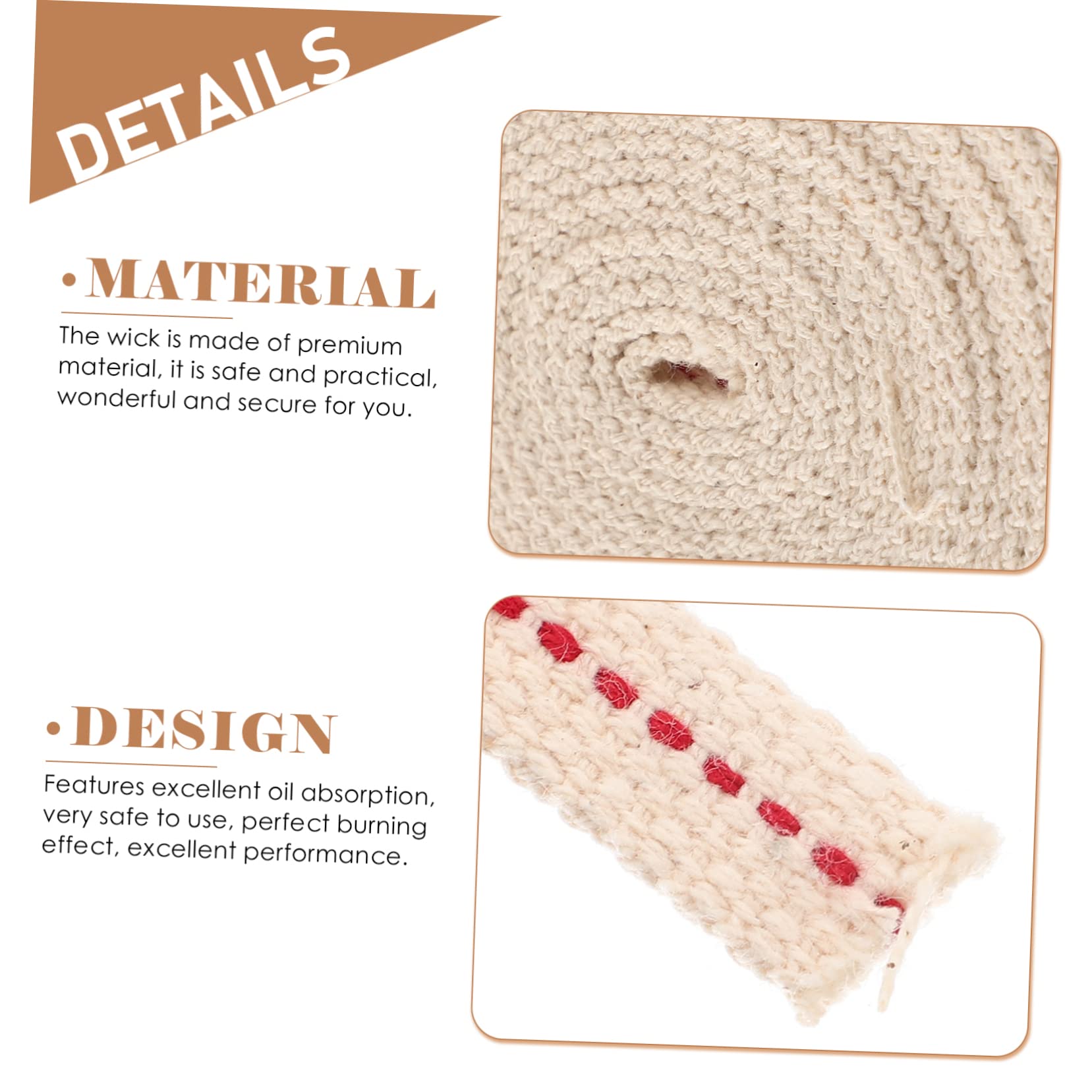 Unomor Wick Replacement 6 Pack of Cotton Wicks for Oil Lamps Household Cuttable and Safe