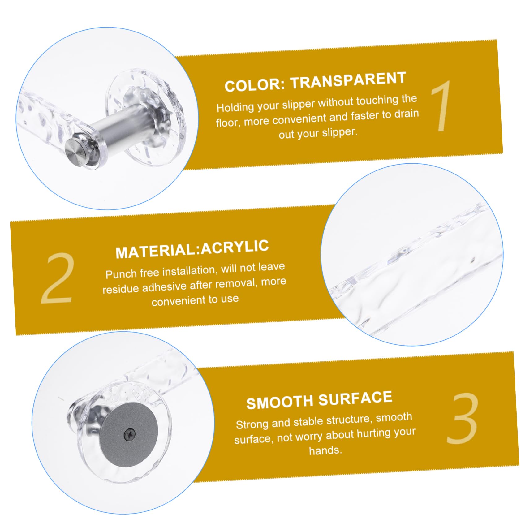 DECHOUS Shoe Rack for Entryway Wall-Mounted Storage Slippers Holder Easy Clean Innovative Design Home Decor