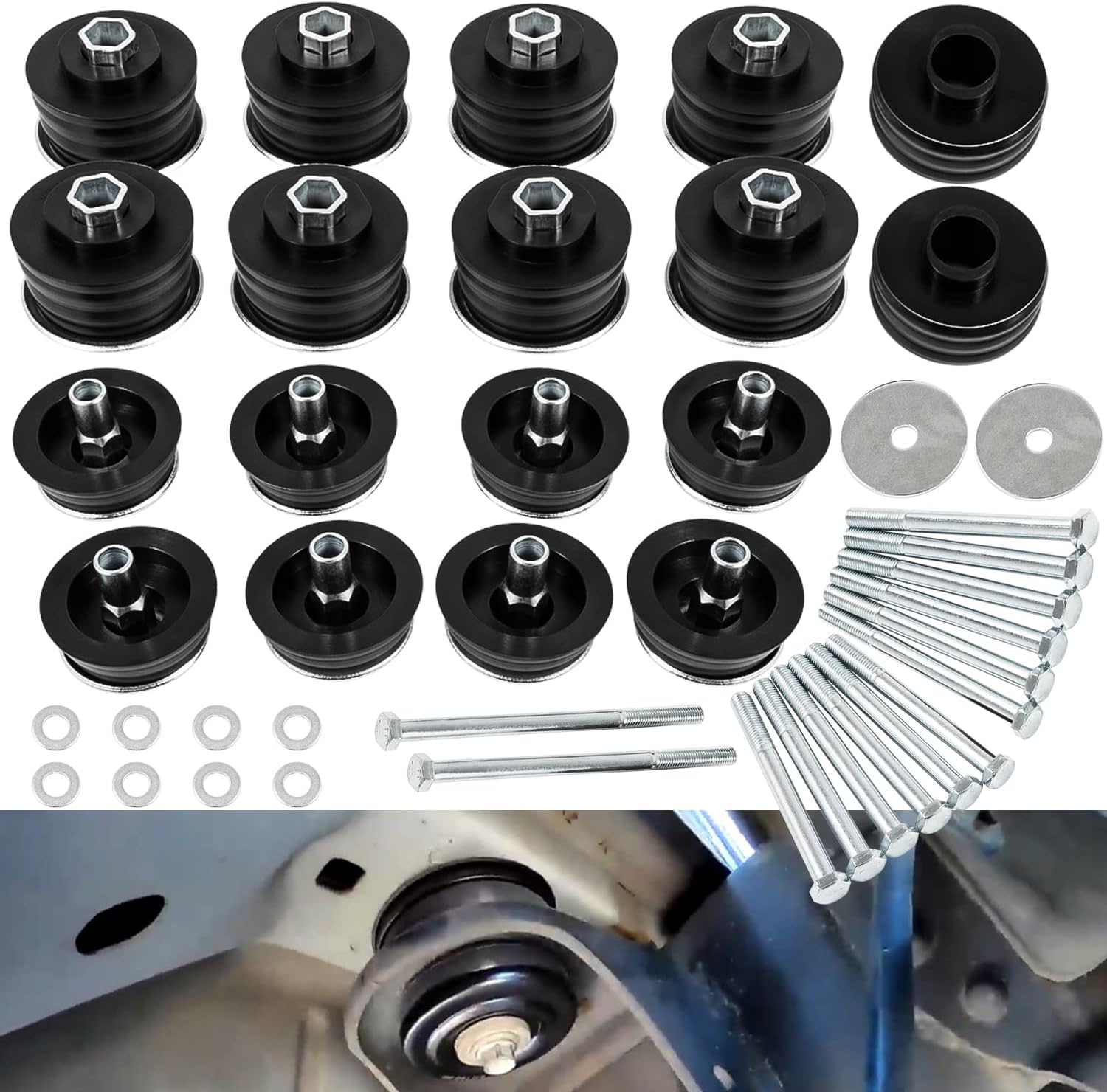 KF04060BK Body Mount Bushing Kit Fit for Ford 20082016