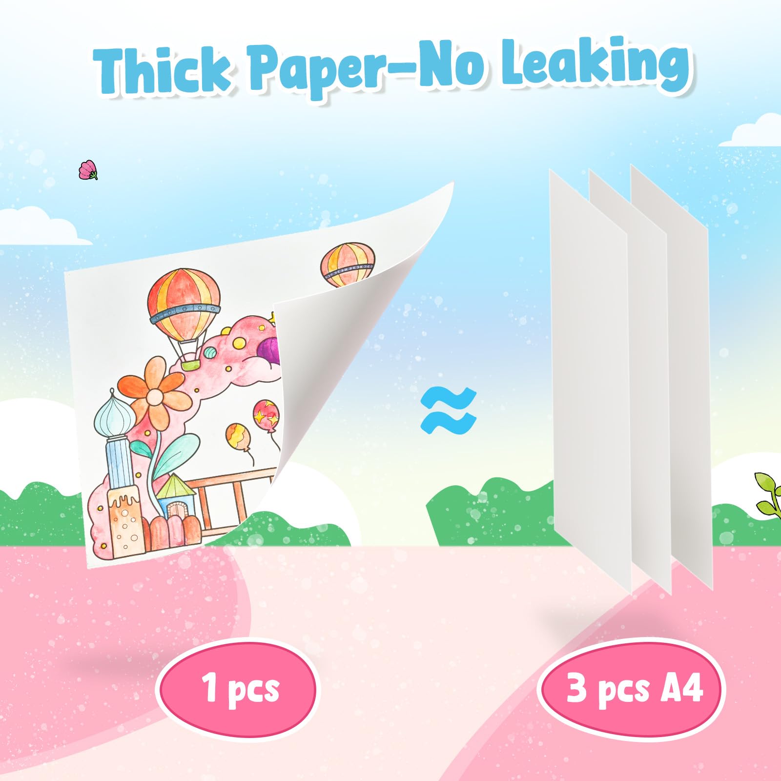 JoyCat album da colorare per bambini, set di pittura ad acquerello per bambini dai 3-5 ai 4-8 anni,attività di disegno artistico e artigianale, regalo di compleanno per ragazzi e ragazze