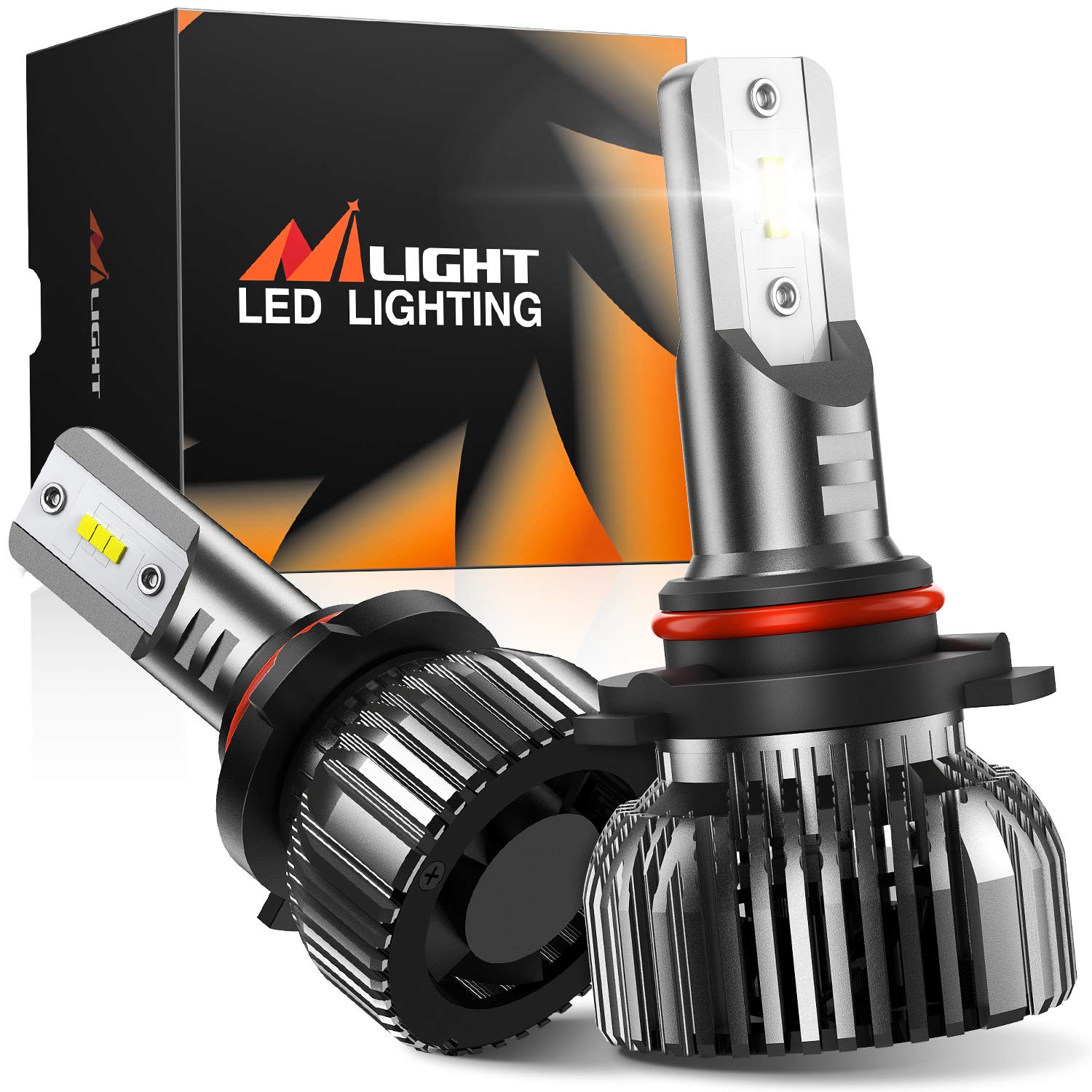 Nilight 9005 HB3 LED Bulbs 350 Brighter Halogen and Fog Lights Replacement 10000lm LED Bulbs Compact Size 6000K