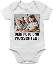 Geschenk mit Namen personalisiert by Shirtracer - Baby Bodysuit Boy Girl - With Photo I Own Picture I Text I Name I Desired Text