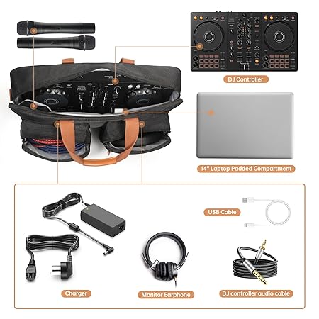 OUKNAK Protector Bag Storage Case, Tote Bag for Pioneer DJ DDJ