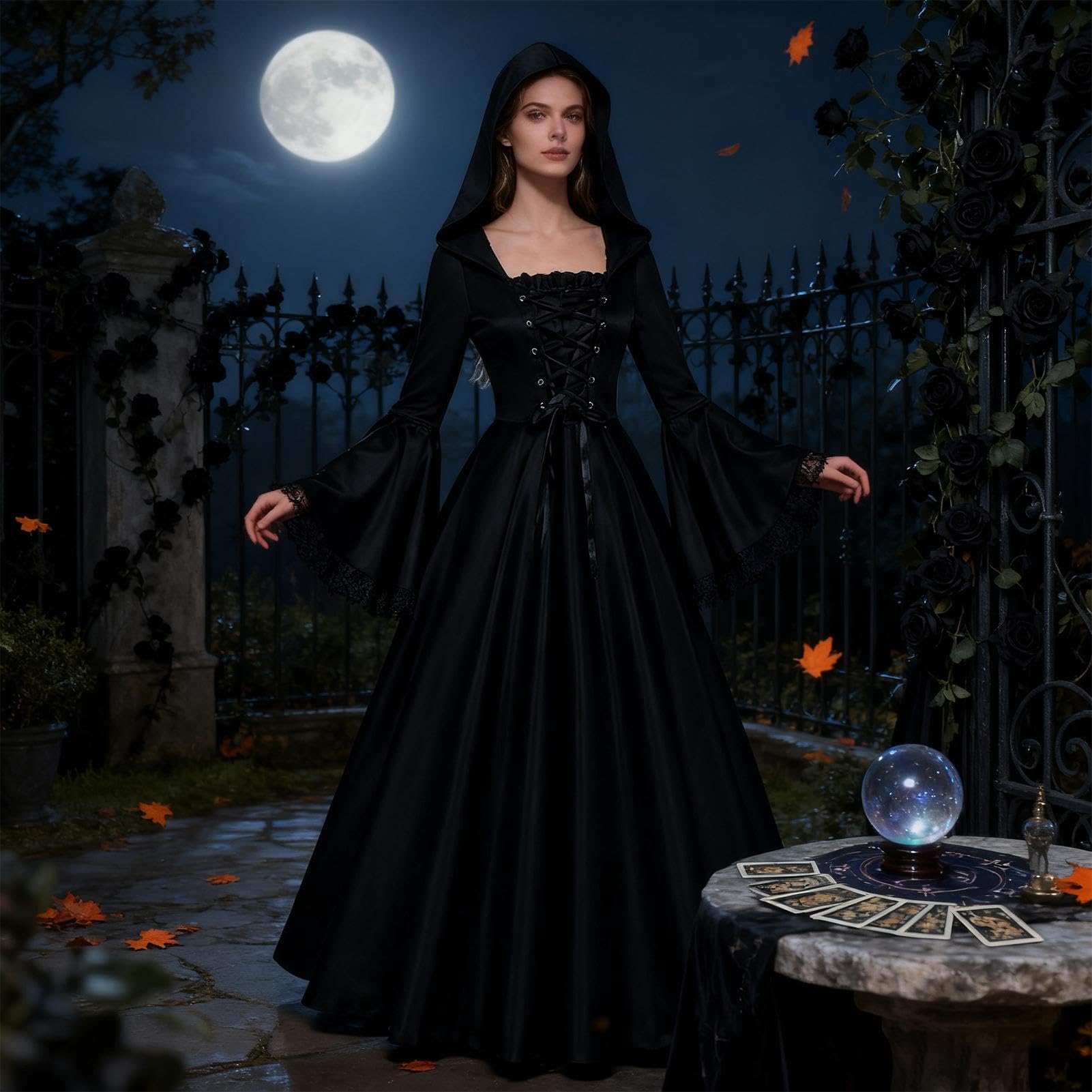 Générique Kostium na Halloween - 55,91 cala strój nawiedzony, klasyczny horror wakacje z kapeluszem, impreza cosplay house, stylowa odzież na imprezę dla przyjaciół
