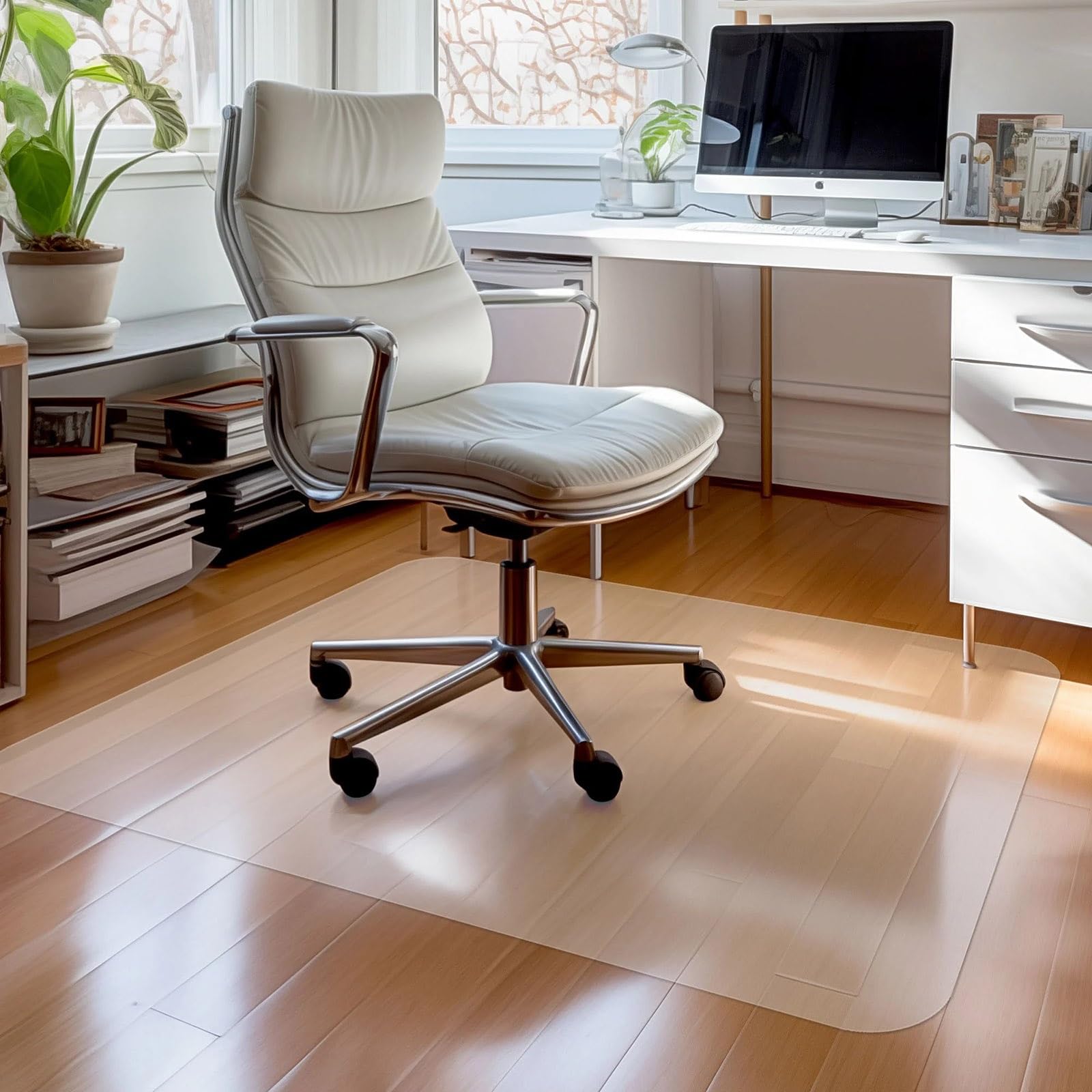 Clear Office Chair Mat for Hardwood Floor Heavy Duty Desk Chair Mat 2mm Clear Table Protector Cover for
