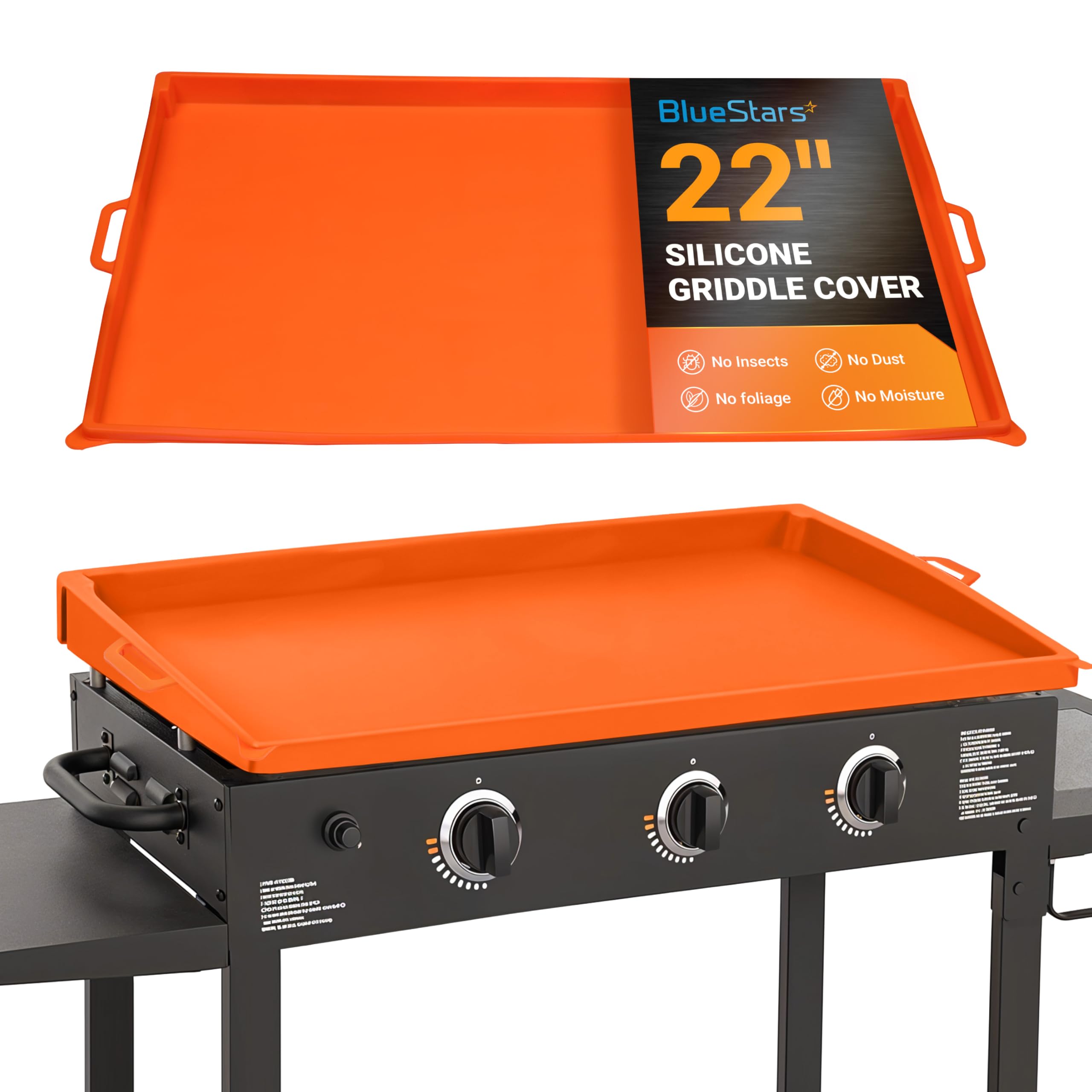 View 1 of [Upgraded EasyGrip] 22" Silicone Griddle Cover Mat for Blackstone 22" Inch Grill | EasyGrip, Heavy-Duty Food-Grade Protection, Rust-Free, Blackstone Griddle Accessories, Fathers Gifts for Men