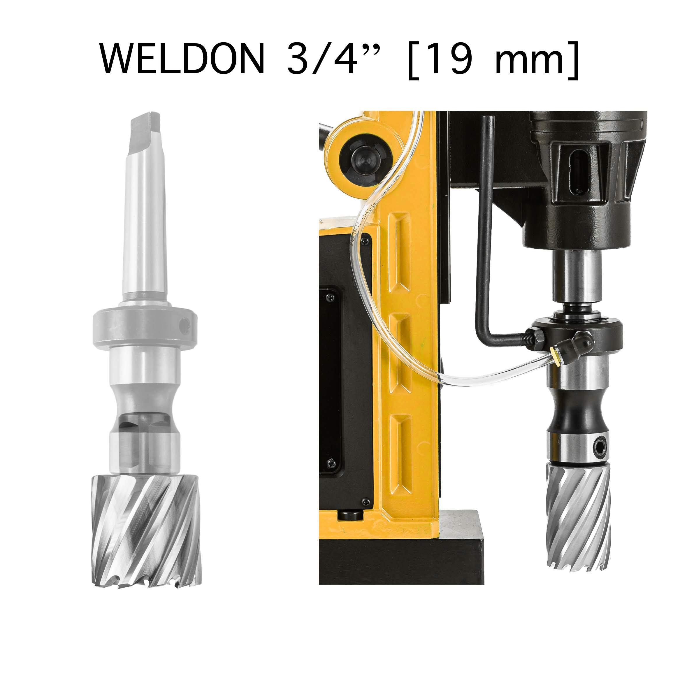 MELVER Fraise HSS à tige Weldon 19 mm [3/4"] Profondeur de coupe 30 mm (43)
