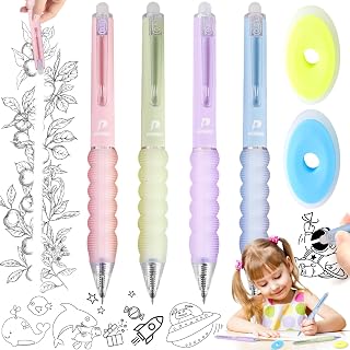 4pcs Erasable Ballpoint Pen, Retractable Erasable Roller Pen, Erasable Gel Pen, Erasable Roller Pen, 0.5mm Erasable Ballpoint Pen, with 2 x Erase (Black)