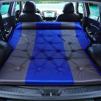 Car Air Mattresses with Pillow, for Isuzu D-MAX 2020-2023 Folding Inflatable Trunk Rear Seat Pad, SUV Travel Portable Outdoor Camping Sleeping Bed Accessories,Blue
