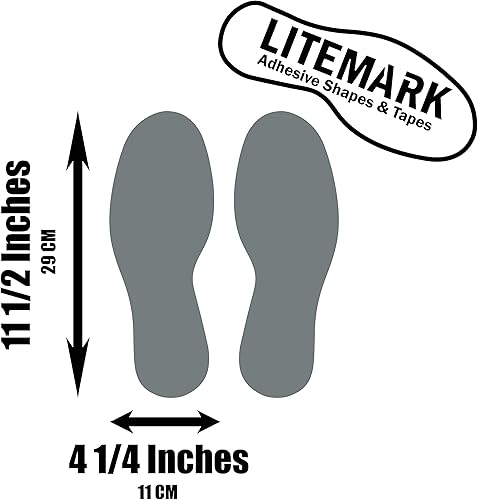 Vista 53 de LiteMark Calcomanías de vinilo duraderas con acabado brillante, tamaño mediano de 9 pulgadas, ideal para suelos, techos, paredes y la mayoría