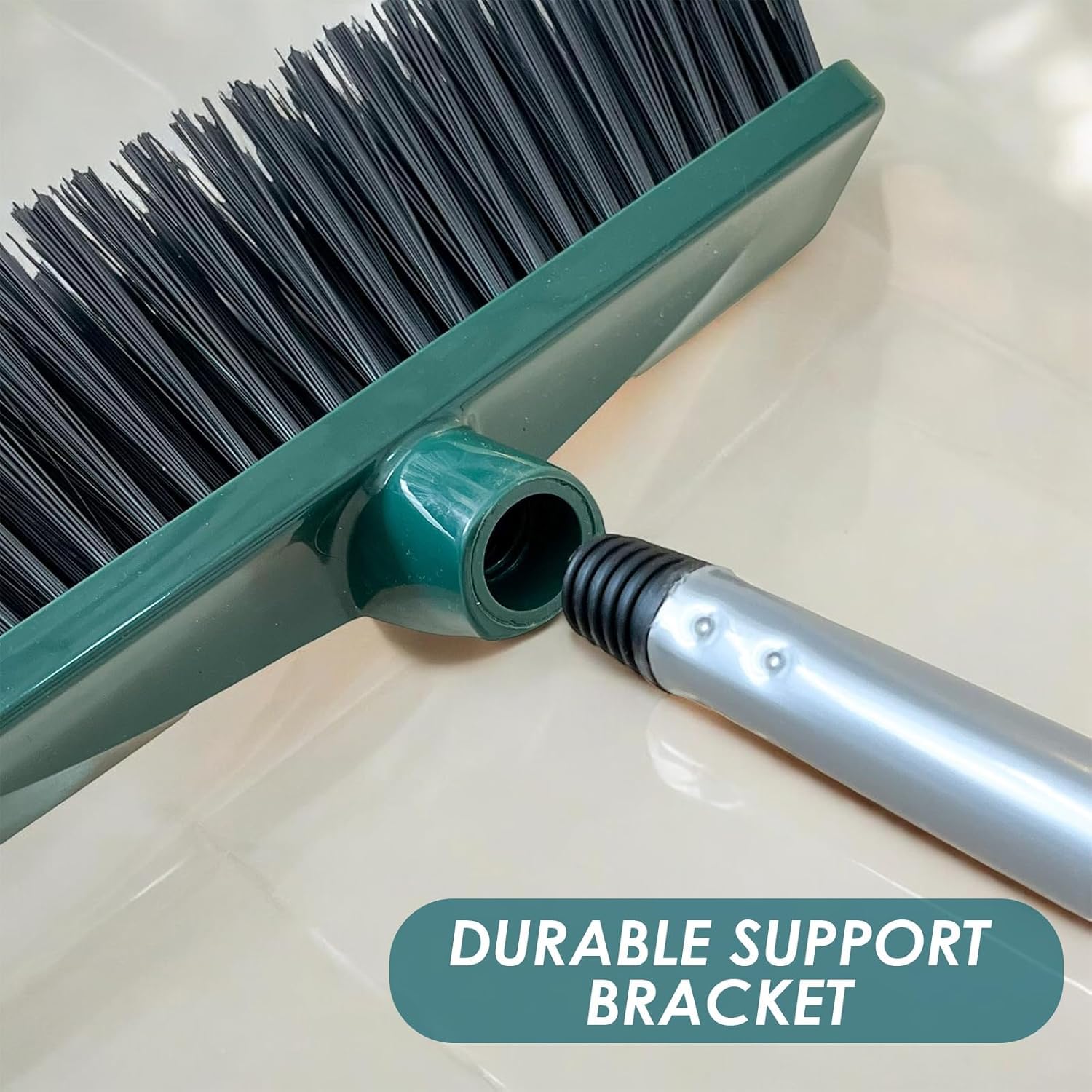 EDS 12'' Yard Broom Outdoor Heavy Duty Garden Brush with 120cm Long Strong Handle Hard Bristle Yard Brush for Cleaning Gardens Yards Decking Pathways Driveways (PACK OF 1) - Image 2