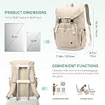 Laptop Backpack, Vintage Travel Backpack Purse Casual Daypacks Fashion Teacher Nurse Bag for Women Men Work Business College, Fits up to 15.6Inch Notebook,Apricot