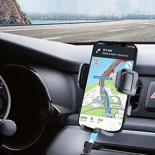 Miniatura 2 de YouOKLight Soporte de teléfono para rejilla de ventilación de automóvil, soporte para teléfono celular de automóvil para iPhone, soporte de teléfono