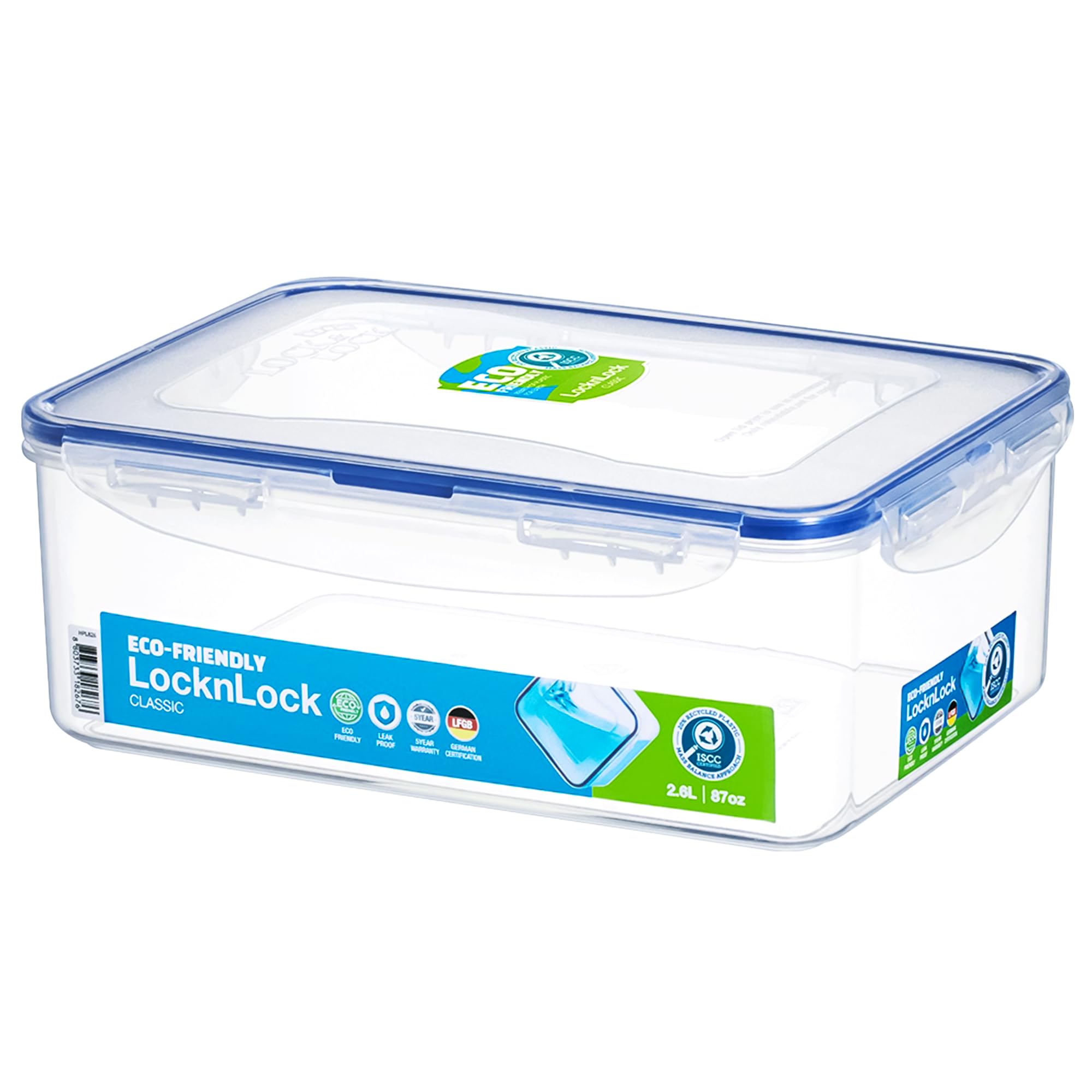 LocknLock Classic Rectangle 2.6 L Airtight Food Storage Container with Lid