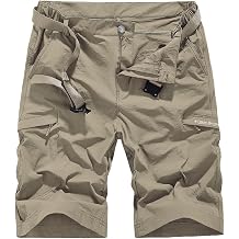 Quick Dry Hiking Shorts Mens Cargo Casual Stretchy Short 30-46 No Belt