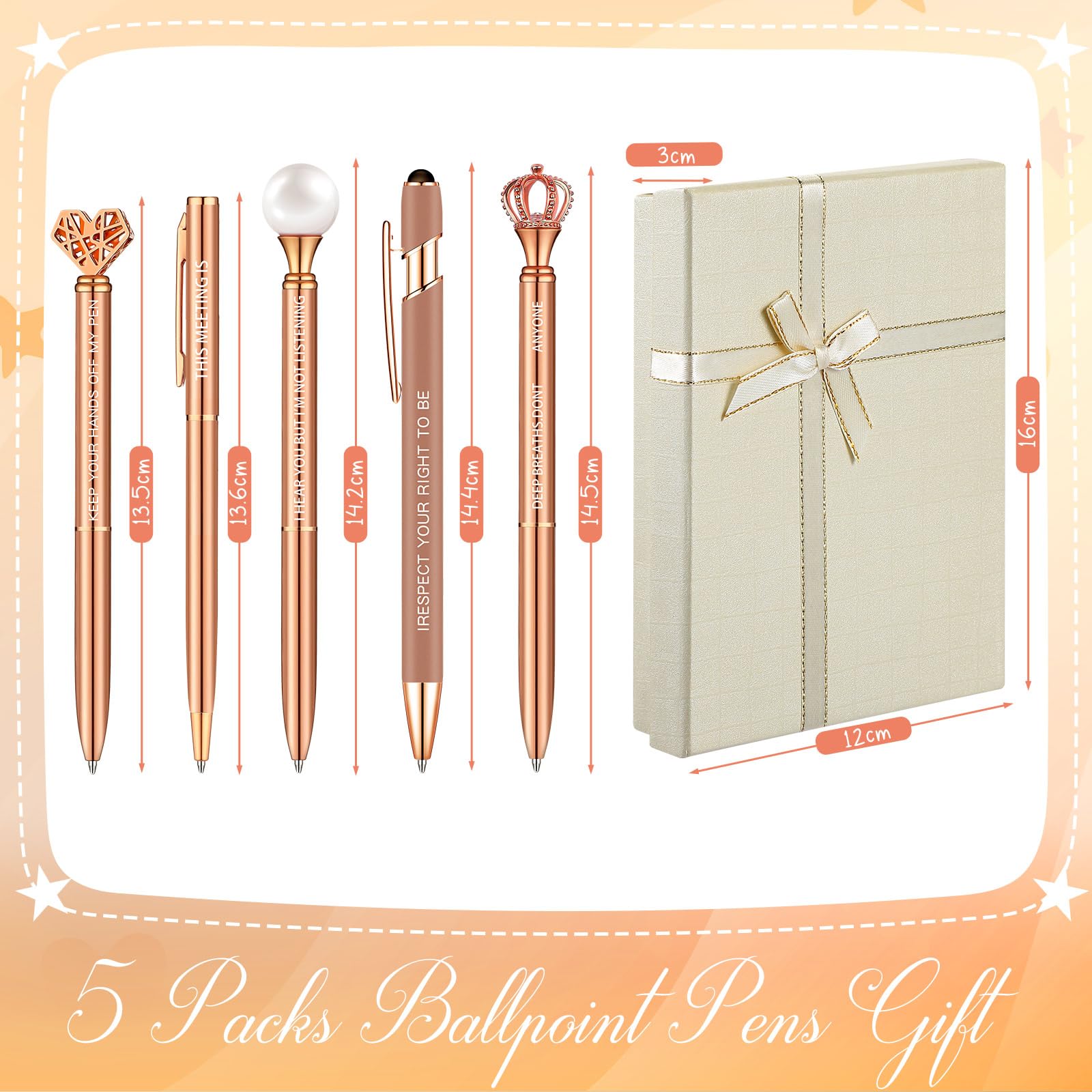Bolígrafos De Diamante Con Cristal - Pack De 6, Tinta Negra, Purpurina Morada, Retráctiles - Para Niñas, Escuela, Oficina, Regalo