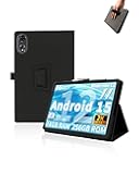Case for QDDQ TAB9 Tablet 12 inch Android 15 Tablets,UYRUREL Leather Slim Folding Stand Cover with Hand Strap Magnet for Men Women Full Protection,Black.