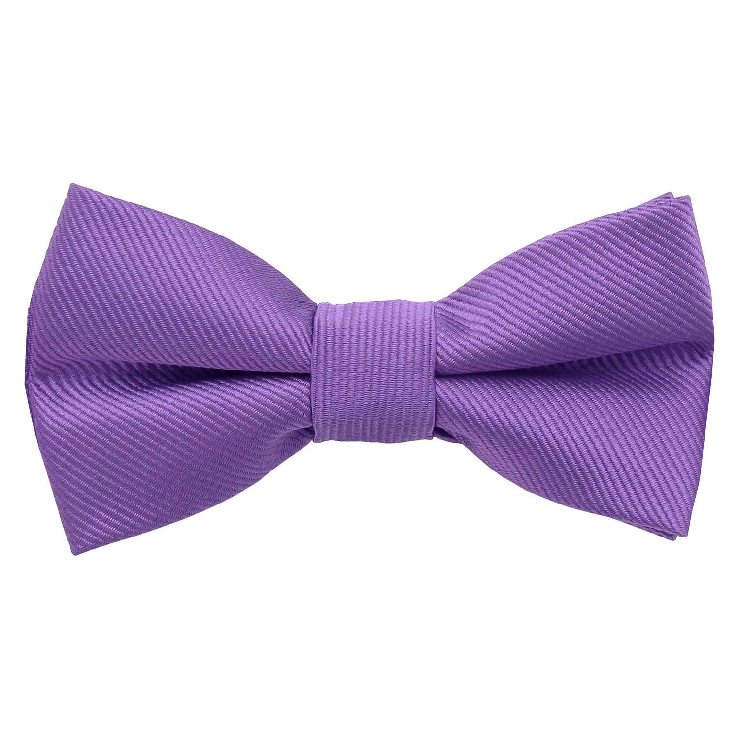 Dqt Boys Mauve Purple Plain Twill Pre-Tied Bow Tie – Wedding, Page & Formal Adjustable Bowtie