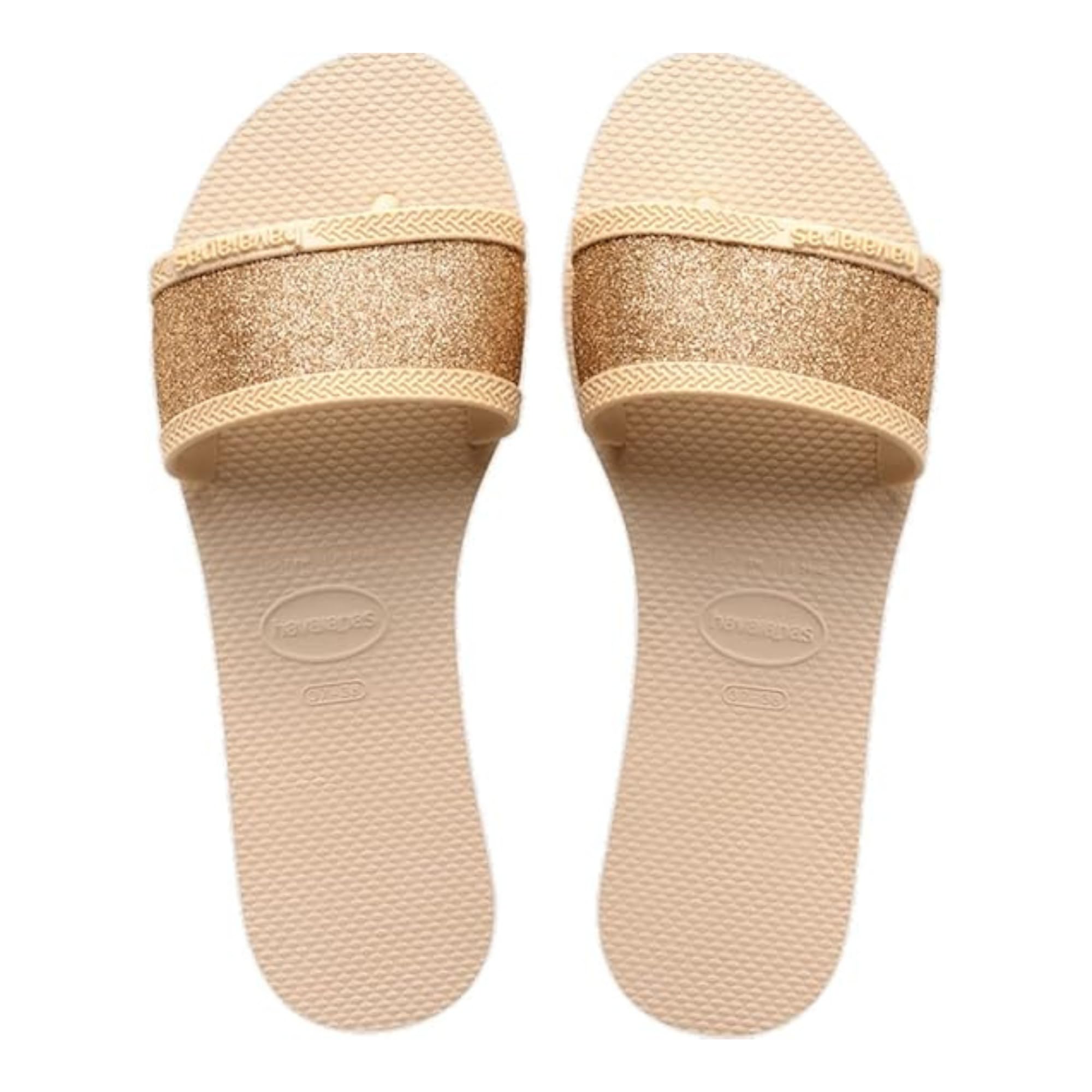 Havaianas - You Angra Glitter, Slide Sandals, Comfortable, Stylish, and Durable, Wide Straps with Glitter, Women