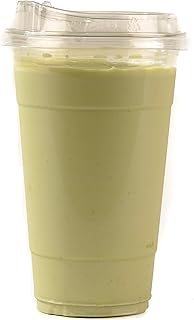 EcoQuality [25 PACK 16 oz Cups | Iced Coffee Cups and Sip Through Lids | Cold Smoothie | Disposable Plastic Cups with Sip Lids | Clear Pet Cups | Ideal for Parfait, Juice, Soda, Party, BPA Free