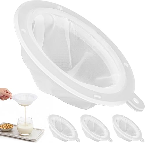 4 mallas de filtro de malla de grado alimenticio, 200 filtros de alimentos de primera calidad, mallas de nailon de malla fina para filtros de 5