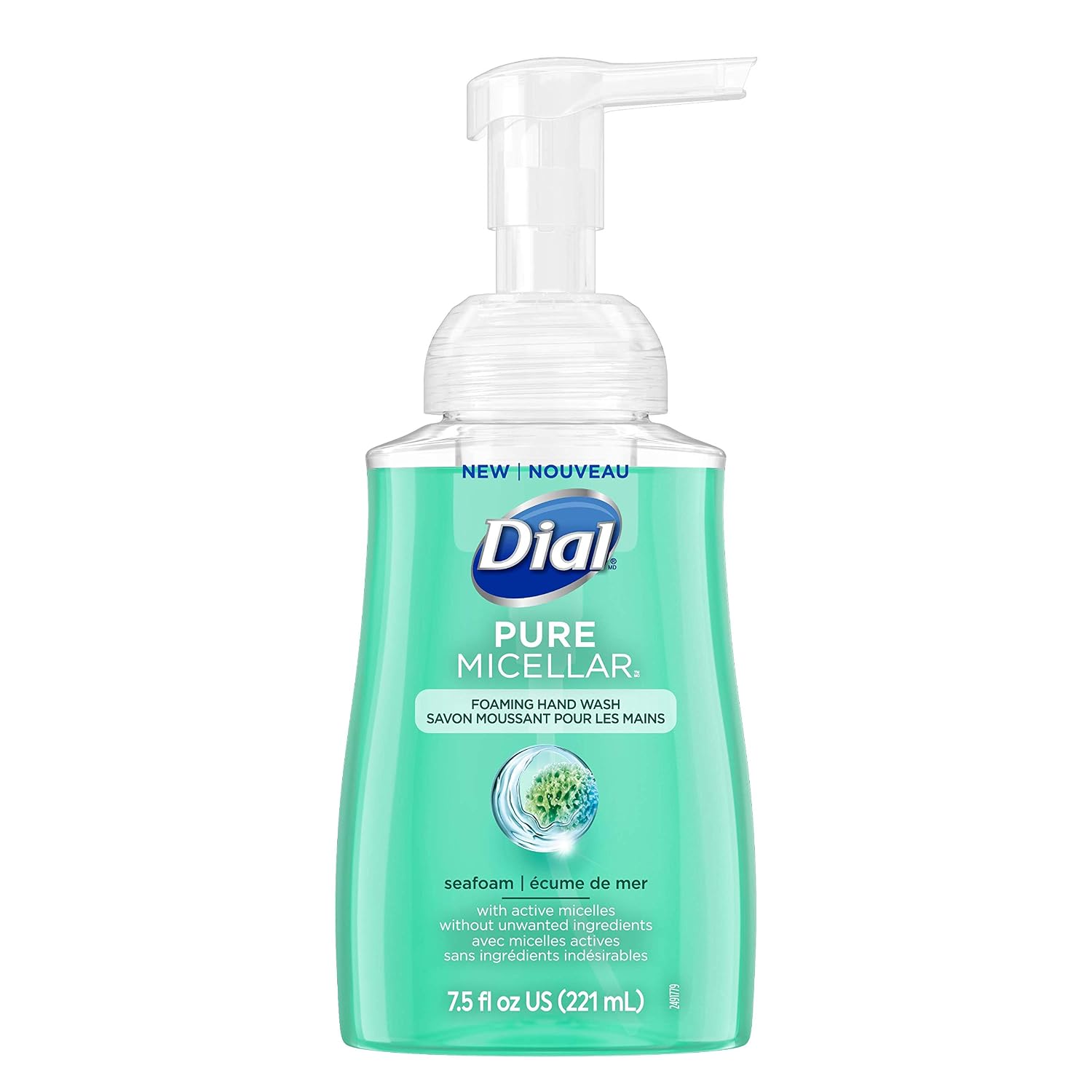 Dial Pure Micellar Foaming Hand Soap, Seafoam, 7.5 Ounce