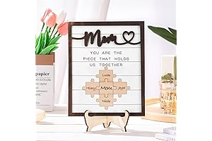Customizable Mom Puzzle Piece Sign: A Cherished Keepsake for the Family's Backbone