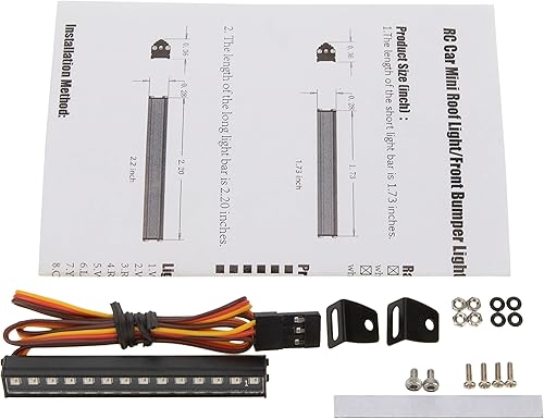 Miniatura 2 de DKKY SCX24 - Barra de luz de techo para AXIAL SCX24 Bronco C10 JLU Gladiator Deadbolt 124 RC Crawler Upgrades, 14 cuentas + 8 modos de iluminación