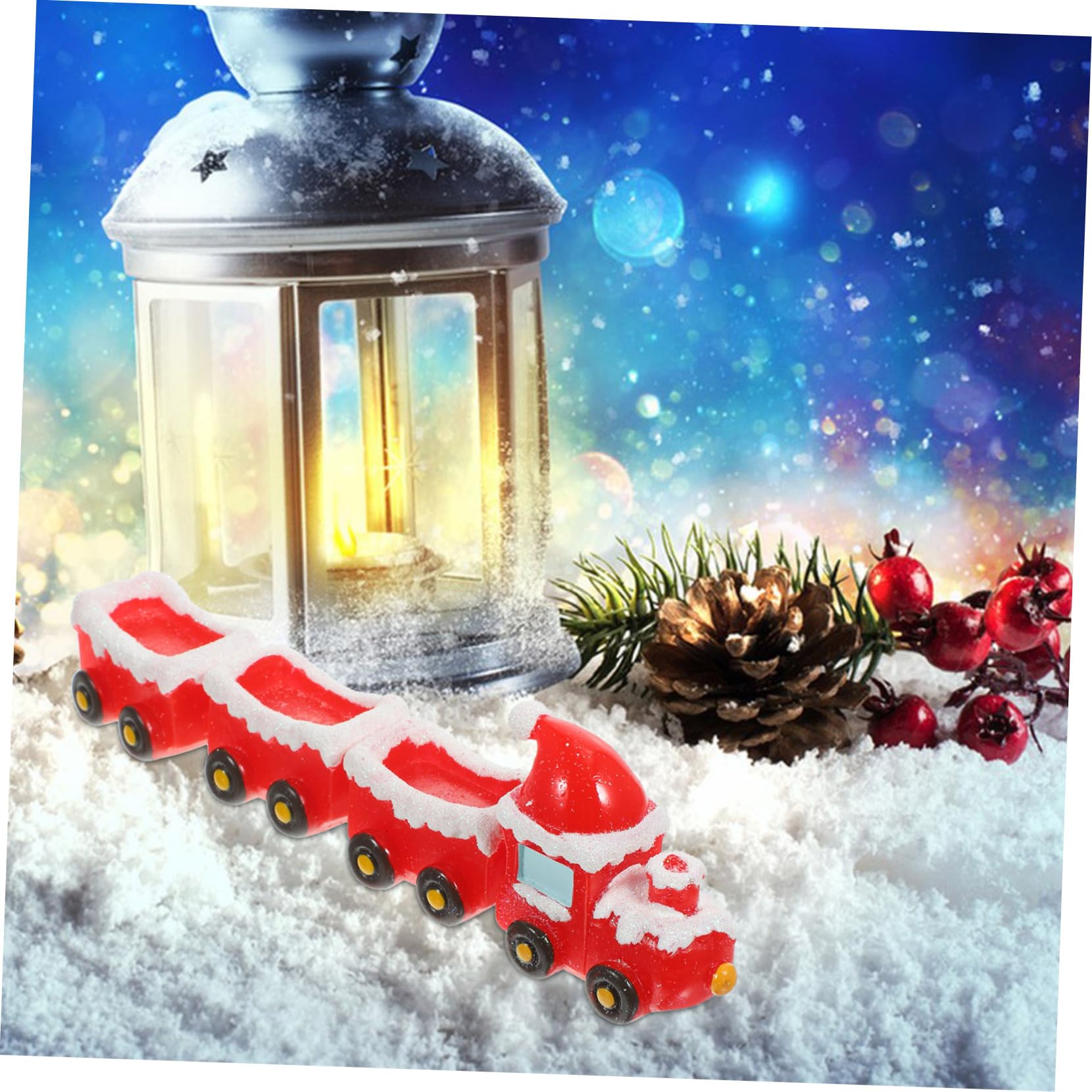 SOLUSTRE 5 Set Di Ornamenti Natalizi Per Treni Decorazioni Natalizie Per La Natività Statuette Decorazioni Natalizie In Miniatura In Miniatura Accessori Per