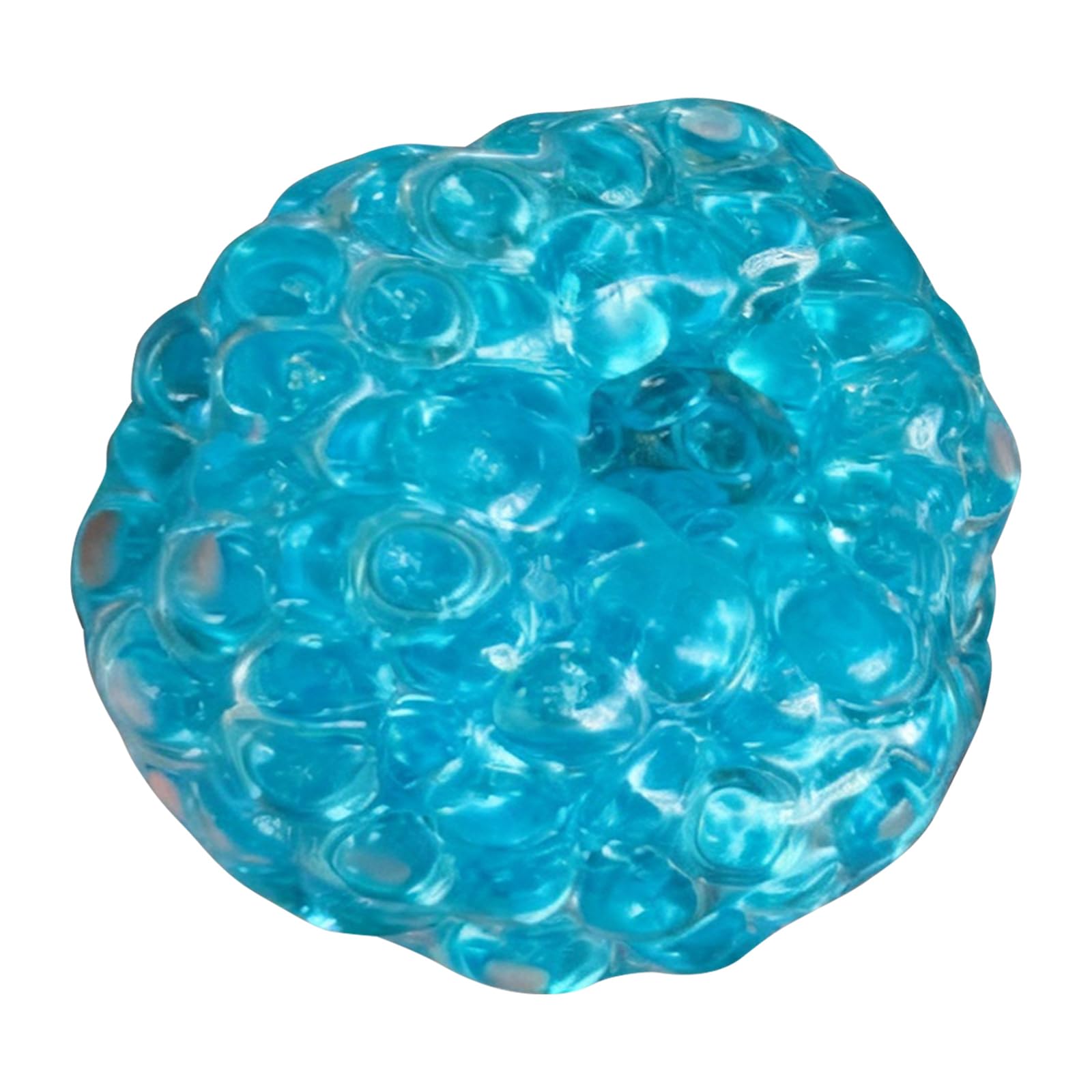 Crinkle Noise Stress Ball Non- Crystal Ice Beads Squeeze Toy Not Edible with Noisy Sensory Beads for Adults Kids Ages 3+ (Blue Moon) (H)