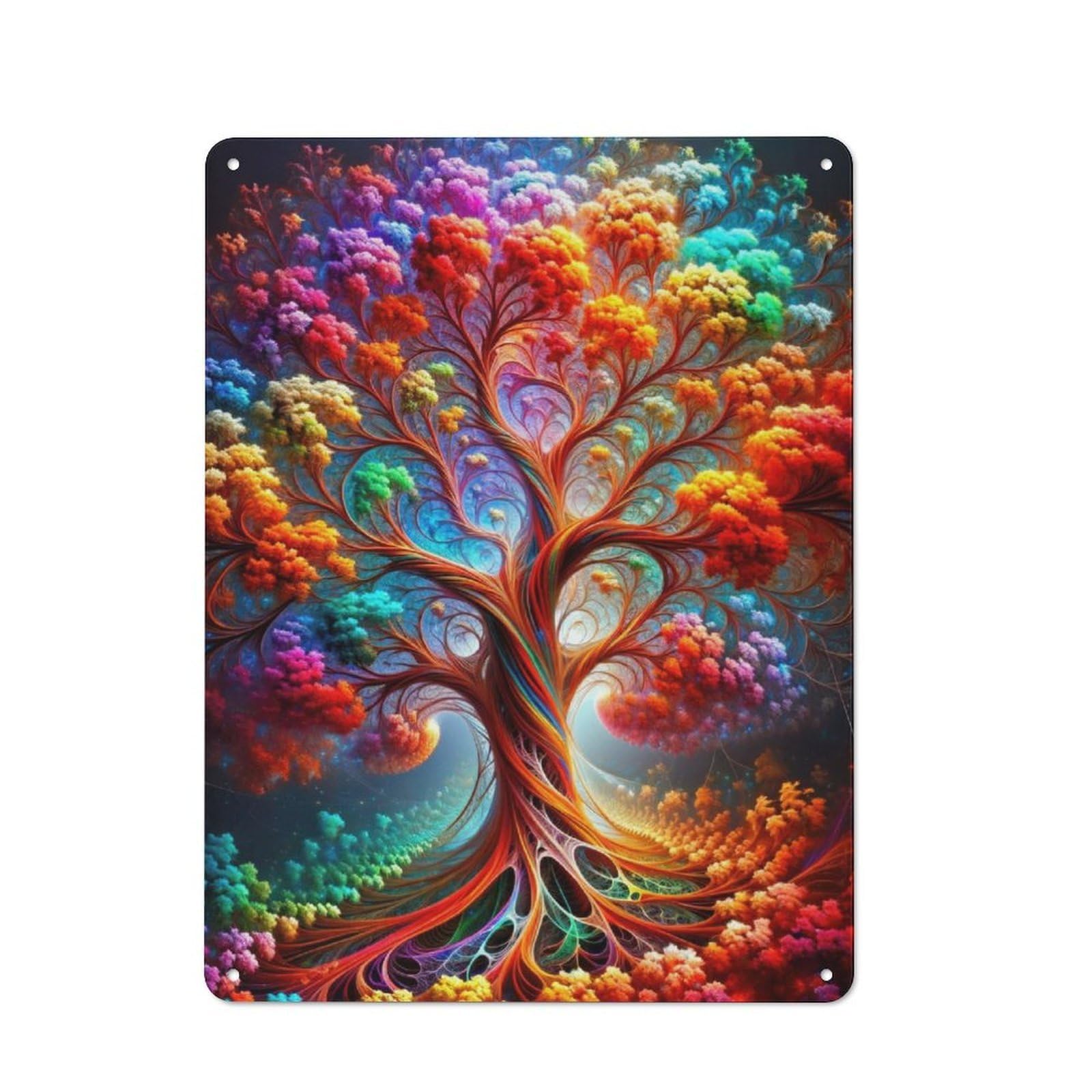 Junmoney The Neon Arboretum For Lounge Or Reading Corner, Rustic Tin Sign 40X30cm, For Home Interiors, Feature Walls And Decorative Displays