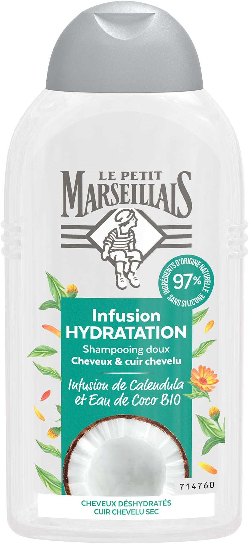 Shampooing Hydratation Infusion Calendula Et Eau De Coco Hydrating Calendula And Coconut Water Infusion Shampoo