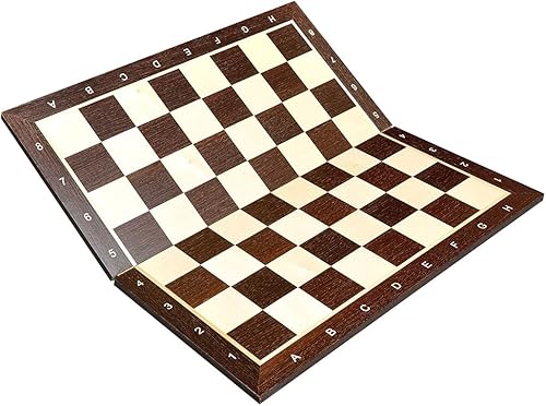 The House of Staunton Tablero de ajedrez de madera plegable de palisandro y arce africano - 2.25" con notación