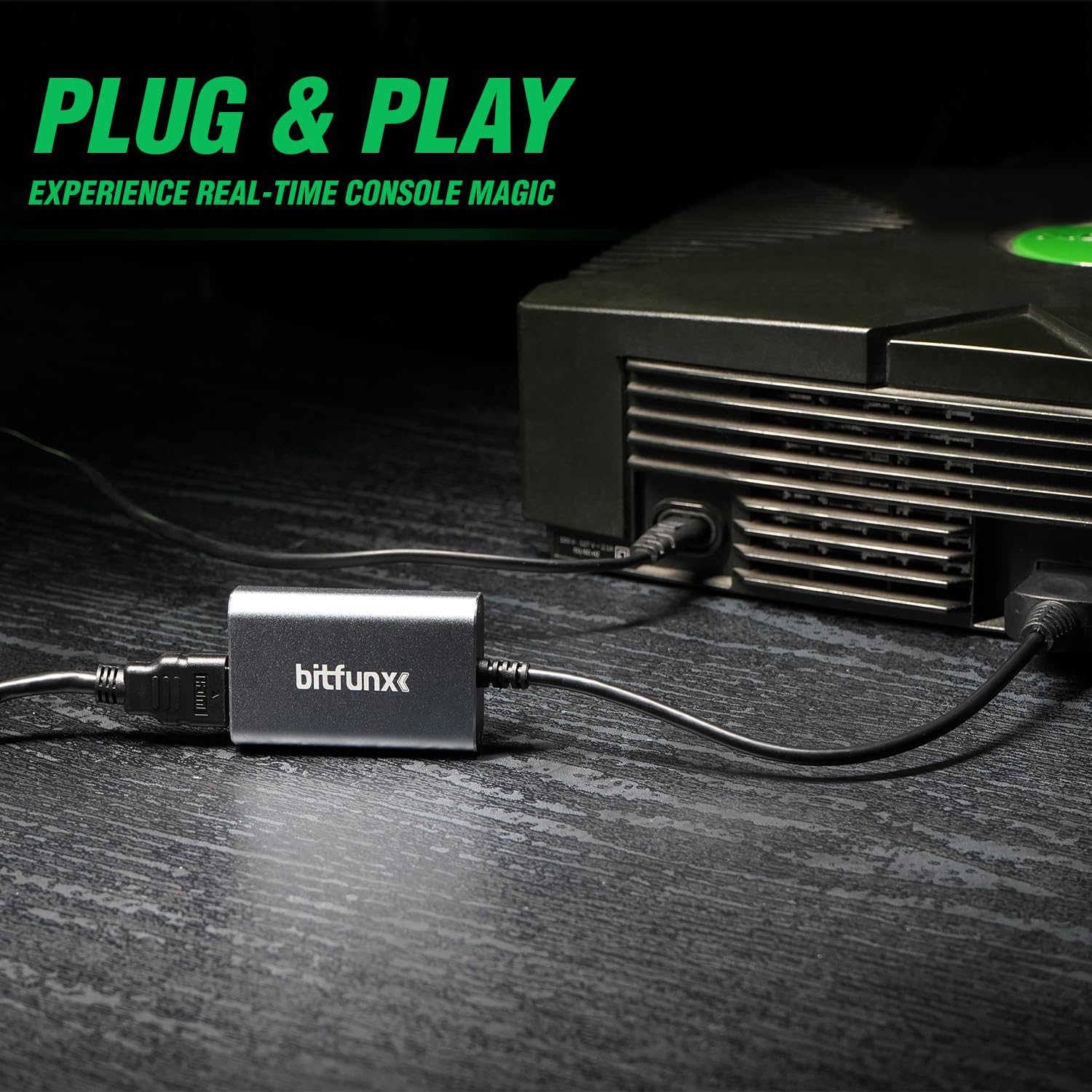 BITFUNX Adaptador HDMI para consola Xbox, convertidor HDMI para consola Xbox, compatible con cable HD que acepta sonido envolvente digital Dolby 5.1, adaptador de videojuegos Plug and Play sin