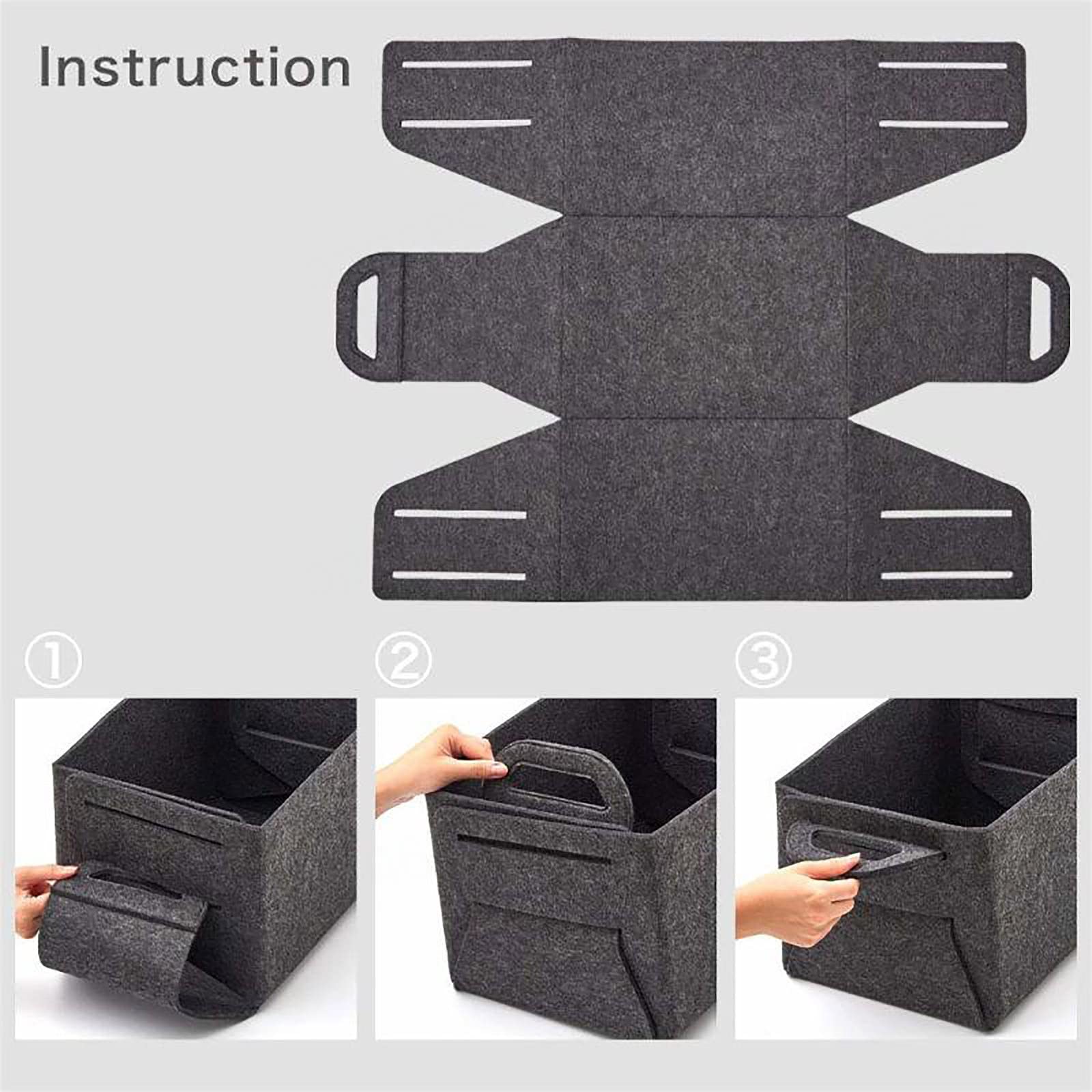 KASESSS Spielzeugkorb Filz Aufbewahrung - Faltbarer Korb 35x35cm Grün