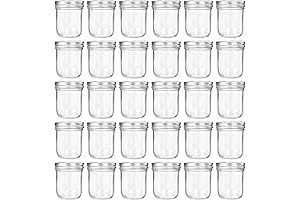 Accguan 6 oz Mason Jars - Canning Perfection for Honey, Jams, and More